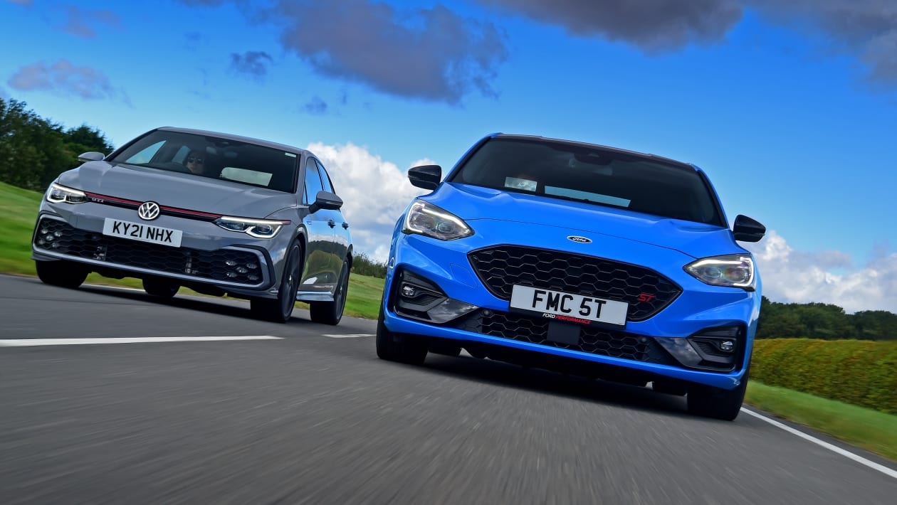 Ford Focus ST Edition vs Volkswagen Golf GTI 2021 group test review Auto Express